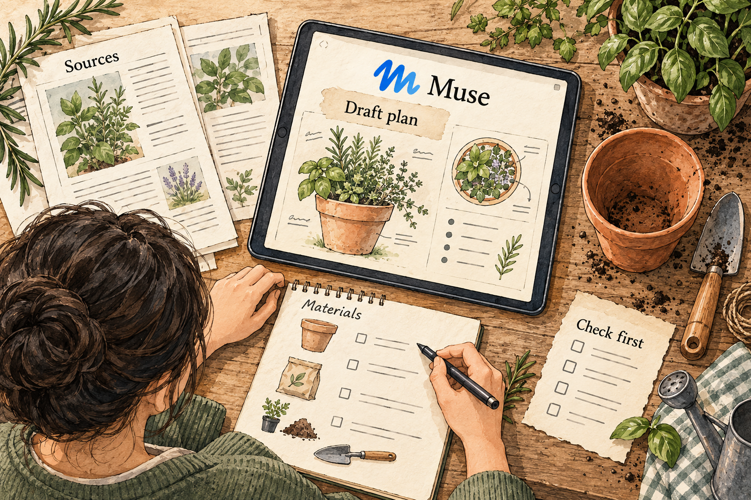 Ask for a small project plan using public information. Request a materials list, steps and source links. Check the plan before authorizing any booking or purchase.